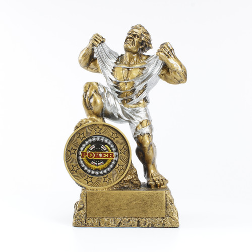 Poker LARGE Monster Trophy | Engraved Poker Winner GIANT BEAST Award - 9.5 Inch Tall