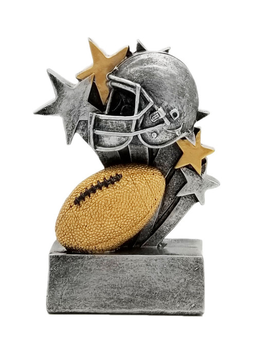 Football Star Blast Trophy | Engraved Football Award - 4.75 Inch Tall