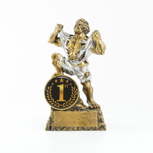 1st Place Monster Trophy | Engraved #1 Beast Award - 6.75 Inch Tall Decade Awards