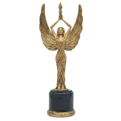 Achievement Trophy, Female  | Engraved Female Victory Award - - 12 Inch Tall Decade Awards