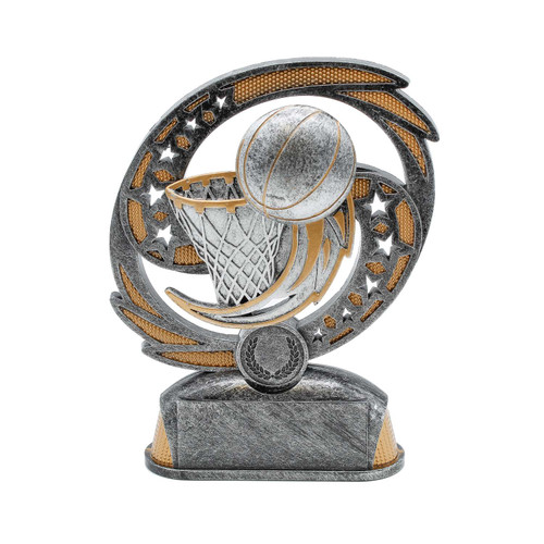 Basketball Hurricane Trophy | Engraved Basketball Award - 6.5" Tall Decade Awards