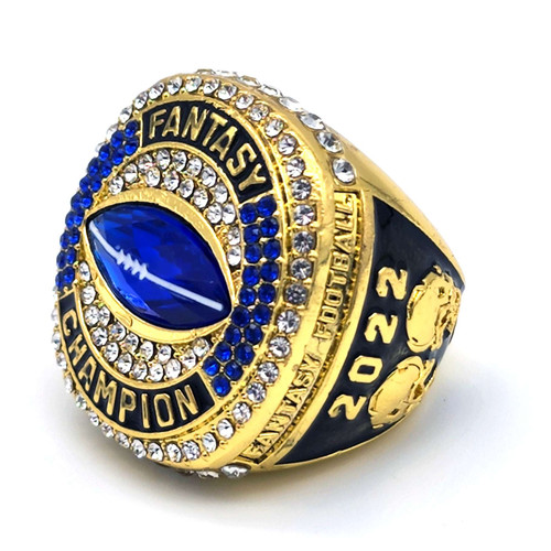 2022 FFL Champion Ring - GOLD Finish | Gold Fantasy Football 2022 Championship Ring Decade Awards