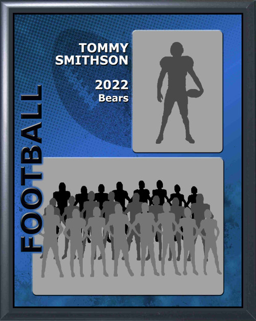 Football Memory Mate Plaque - Personalized | Individual & Football Team Pictures Plaque - 8" x 10" Decade Awards