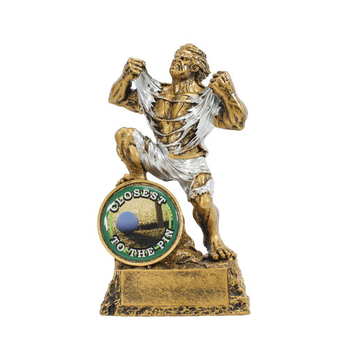 Golf Closest to the Pin Monster Trophy - 6.75 Inch Tall 