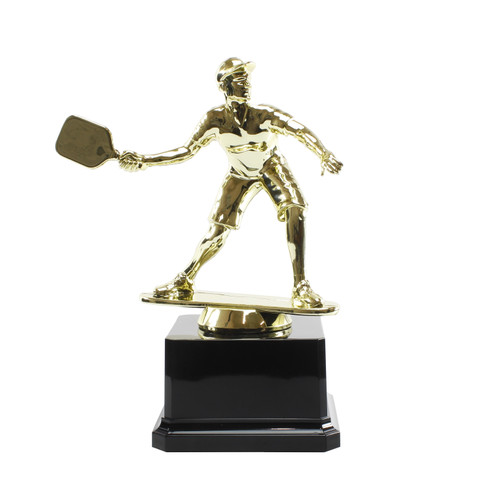 Pickleball Trophy - Male | Engraved Pickle Ball Award - 7.875" Tall Decade Awards