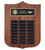 Perpetual Plaque - 12" x 16" | Engraved Walnut Shield Plaque with 24 Black Brass Plates Decade Awards