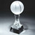 Basketball Crystal Trophy - 10 Inch Tall | Engraved Frosted Crystal Basketball Award Decade Awards