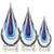 Blue Water Sculpted Glass Award | Engraved Corporate Award - 8, 10.5 or 11.5 Inch Tall Decade Awards