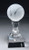 Tennis Crystal Trophy - 8 Inch Tall | Engraved Crystal Tennis Award Decade Awards