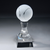 Tennis Crystal Trophy - 8 Inch Tall | Engraved Crystal Tennis Award Decade Awards