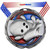 Color epoxy bowling tournament medal in gold, silver or bronze with free custom engraving – Decade Awards