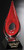 Art Glass Trophy - Red or Blue Teardrop | Engraved Artistic Corporate Award - 14" Tall Decade Awards