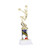 Cheerleader Column Trophy - 10" Tall | Engraved Spirit Award