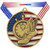 Track & Field Patriotic Medal - Gold, Silver or Bronze | Engraved Red, White & Blue Running Medallion - 2.75 Inch Wide Decade Awards