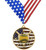 Softball Patriotic Medal - Gold, Silver or Bronze | Engraved Red, White & Blue Slow Pitch Medallion - 2.75 Inch Wide Decade Awards