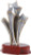 Star Award - Silver & Gold | Engraved Triple Shooting Star Trophy - 7.25" Tall Decade Awards