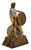 Fantasy Football League Valkyrie Trophy | Engraved Female FFL Award - 6.75 Inch Tall Decade Awards