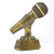 Microphone Trophy - Gold | Karaoke Singer DJ Announcer Mic Award | 7 Inch Decade Awards