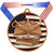 Academic Patriotic Medal - Gold, Silver or Bronze | Engraved Red, White & Blue Scholastic Medallion - 2.75" Wide Decade Awards