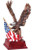 Eagle with American Flag Award | Engraved Patriotic Bronze Eagle Trophy - 9.25 Inch Tall Decade Awards