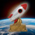 Rocket Ship Trophy | Engraved Classic Spacecraft Award - 6 Inch Tall Decade Awards