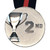 Place Cup Medal - Silver or Bronze | Engraved 3D Place Medallion with V Neck Ribbon - 3 Inch Wide Decade Awards