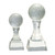 Golf Ball Crystal Trophy  - 6" or 7.75" Tall | Engraved Crystal Golf Ball Award Decade Awards