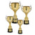 Cup Trophy with Scrolled handles - Gold | Engraved Love Cup Award - 11, 13, 14.75 or 16.75 Inch Tall Decade Awards
