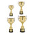 Cup Trophy with Scrolled handles - Gold | Engraved Love Cup Award - 11, 13, 14.75 or 16.75 Inch Tall Decade Awards