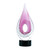 Art Glass Trophy - Pink Window Raindrop | Engraved Artistic Corporate Award - 12"