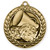 Cheer Wreath Medal - Gold | Engraved Gold Spirit Medallion - 2.75 Inch Wide Decade Awards