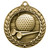 Golf Wreath Medal - Gold | Engraved Gold Golf Medallion - 2.75 Inch Wide Decade Awards