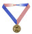 Gymnastics Wreath Medal - Gold | Engraved Gold Female Gymnastics Medallion - 2.75 Inch Wide Decade Awards