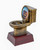 Halloween Gold Toilet Bowl Trophy | Engraved Halloween Golden Throne Award - 6 Inch Tall Decade Awards