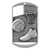 Engraved basketball dog tag medal in gold, silver or bronze with ribbon and free custom engraving by Decade Awards
