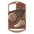 Gold silver or bronze basketball medal dog tag with free ribbon and engraving Decade Awards