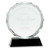 Round Facet Crystal on Black Base | Engraved Crystal Corporate Award - 5, 6 or 7 Inch Tall Decade Awards