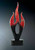 Art Glass Trophy - Red & Black Flame | Engraved Artistic Award - 16" Tall Decade Awards