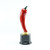 Red Chili Pepper Trophy on Round Base | Engraved Chili Pepper Award - 8.25 Inch Tall Decade Awards