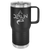 Black 20 oz Vacuum Insulated Travel Mug with Slider Lid - Personalized