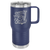 Navy Blue 20 oz Vacuum Insulated Travel Mug with Slider Lid - Personalized