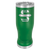 Green 14 oz. Pilsner Bottle with Clear Lid - Personalized