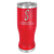 Red 14 oz. Pilsner Bottle with Clear Lid - Personalized