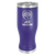 Purple 20 oz Vacuum Insulated Pilsner Bottle with Clear Lid - Personalized