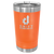 Orange 16 oz Vacuum Insulated Pint with Slider Lid - Personalized