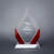 Cambridge Diamond Crystal Award - Black, Blue or Red Accent | Engraved Corporate Award - 7, 8 or 9 Inch Tall Decade Awards