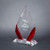 Cambridge Diamond Crystal Award - Black, Blue or Red Accent | Engraved Corporate Award - 7, 8 or 9 Inch Tall Decade Awards