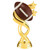 Funny Football Toilet Paper Trophy with custom engraving for last place leagues – 13.75 Inch by Decade Awards