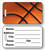Basketball Luggage Tag in 4 Styles and 2 Sizes – Personalized Sports Bag ID Tag for Players – Durable Custom Design by Decade Awards with fill in back