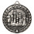 Silver chess medal with wreath design and custom engraving for chess competitions